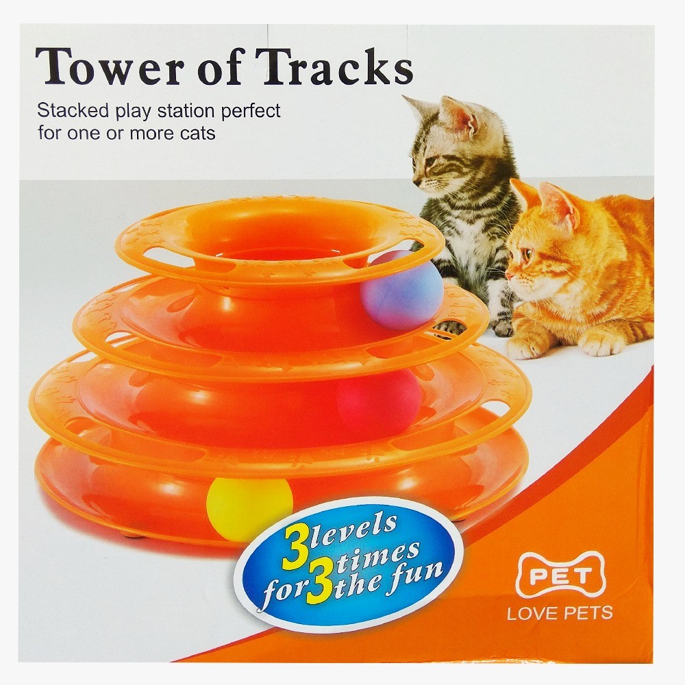 animales y mascotas - El disco Cat Tower Tracks juguete para gato 2