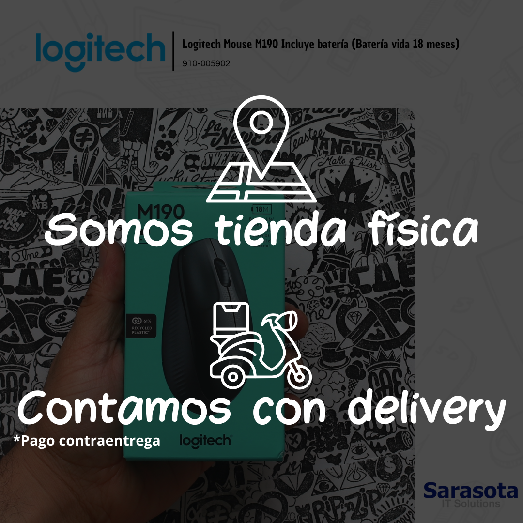 accesorios para electronica - logitech mouse m190 incluye bateria  2