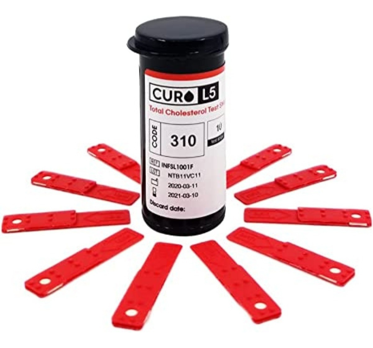 Salud y Equipamiento Médico - Tiras Prueba Colesterol En Sangre Curo L5 1