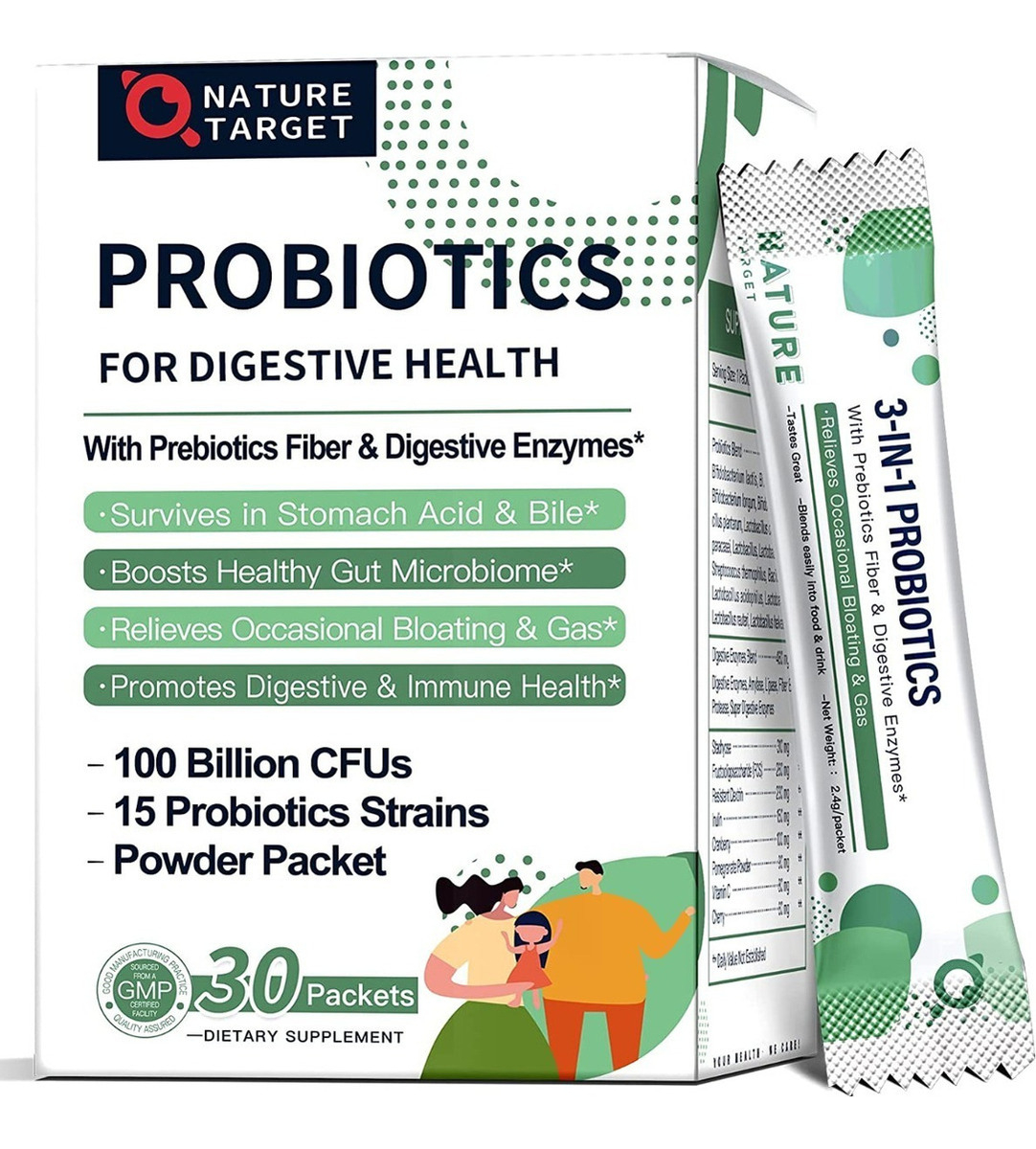 Salud y Equipamiento Médico - Probiotico Nature Target 30 Paquetes 0