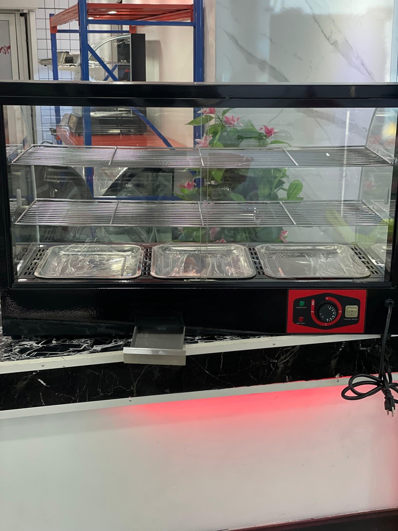 equipos profesionales - Vitrina exhibidora mostrador caliente de comida de 3 niveles 36 pulgadas 1