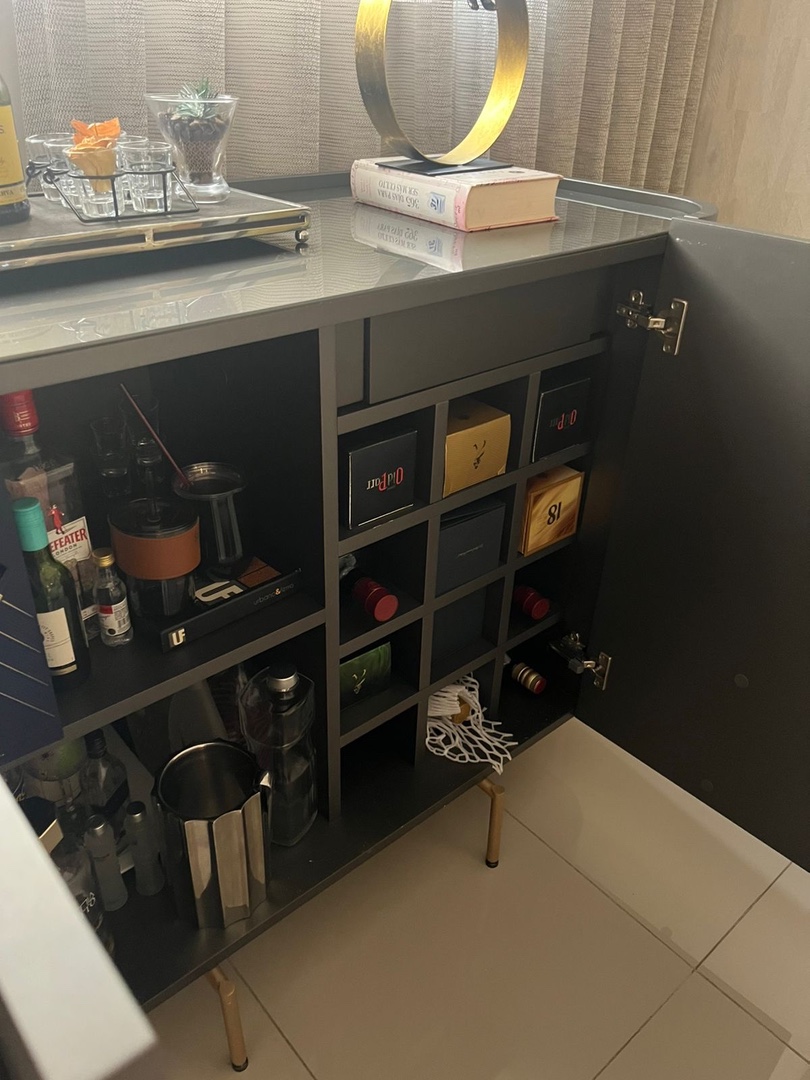 muebles y colchones - BAR ILUMEL TOPE DE CRISTAL 3