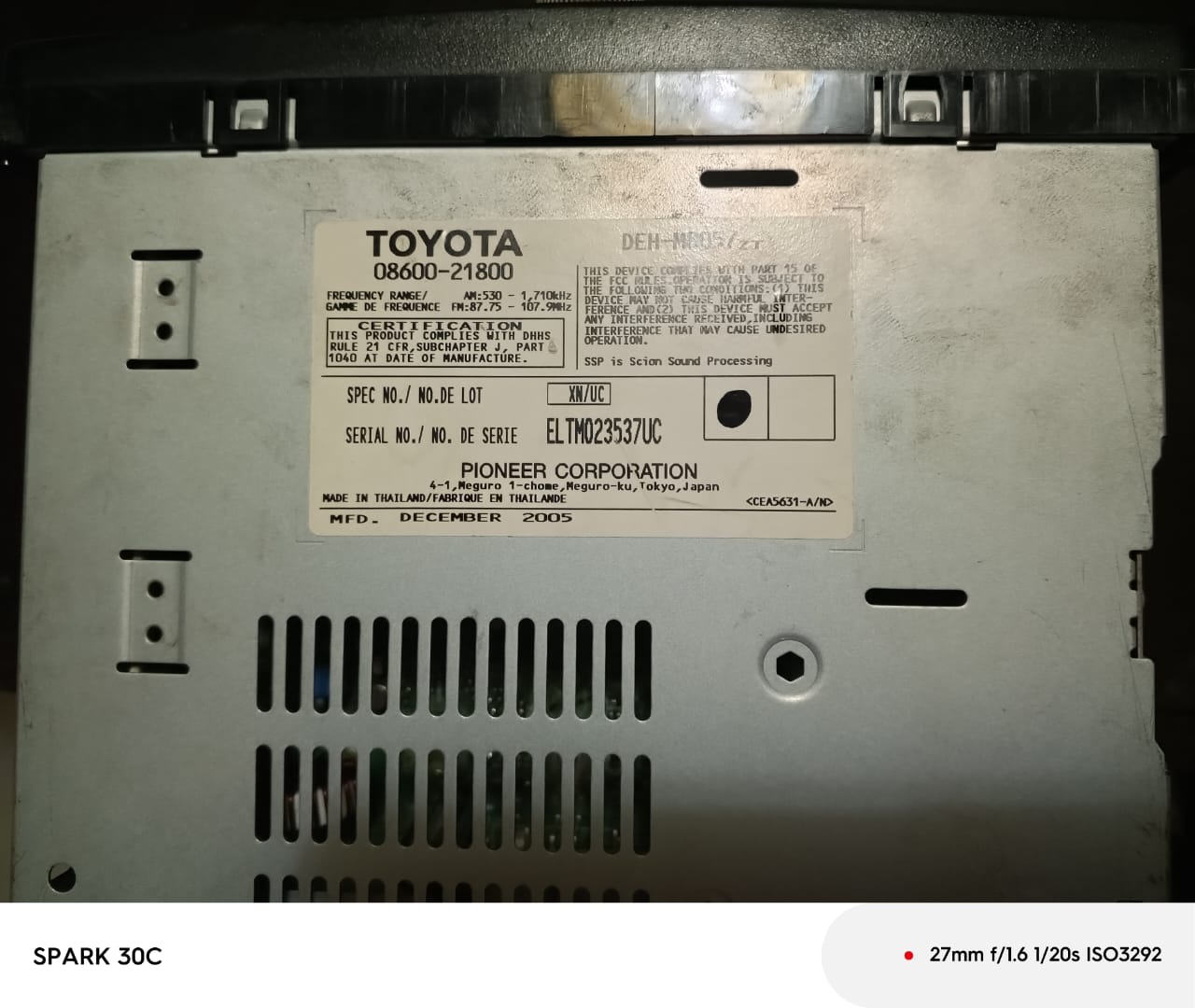 accesorios para vehiculos - Radio Pioneer Scion Toyota  1