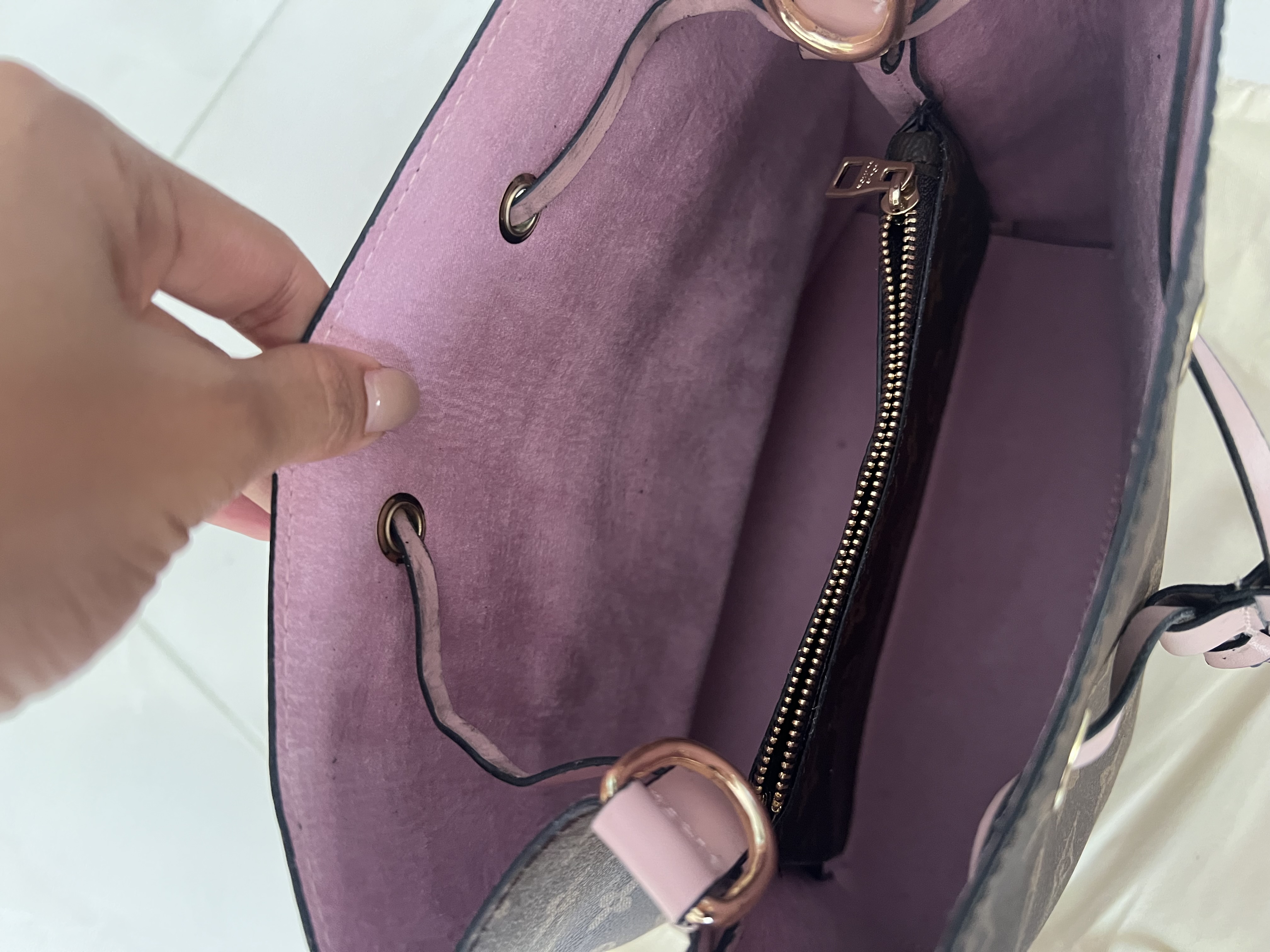 carteras y maletas - Bolso Louis Vuitton NeoNoe rosa  8