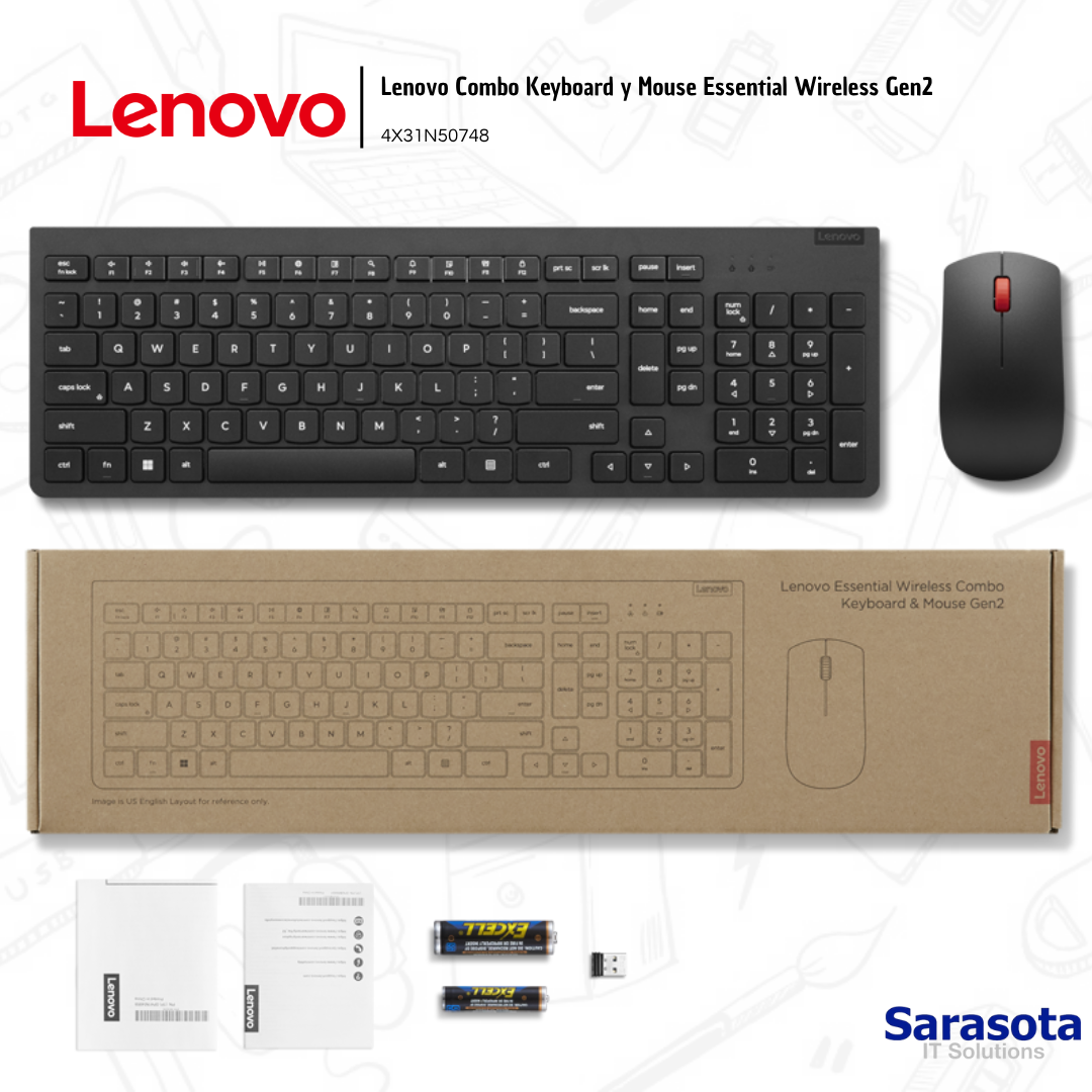 accesorios para electronica - Lenovo Combo Keyboard-Mouse Essential Wireless G 0