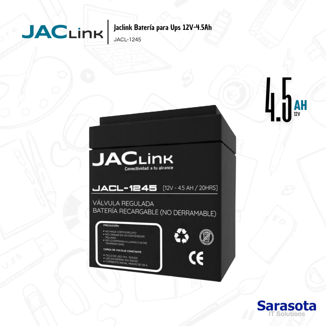 accesorios para electronica - Jaclink Batería para Ups 12V-4.5Ah  2