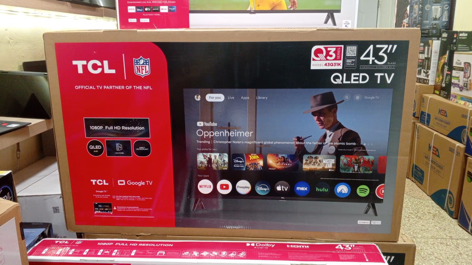 tv - SMART TV TCL DE 43 PULGADAS QLED GOOGLE TV 0