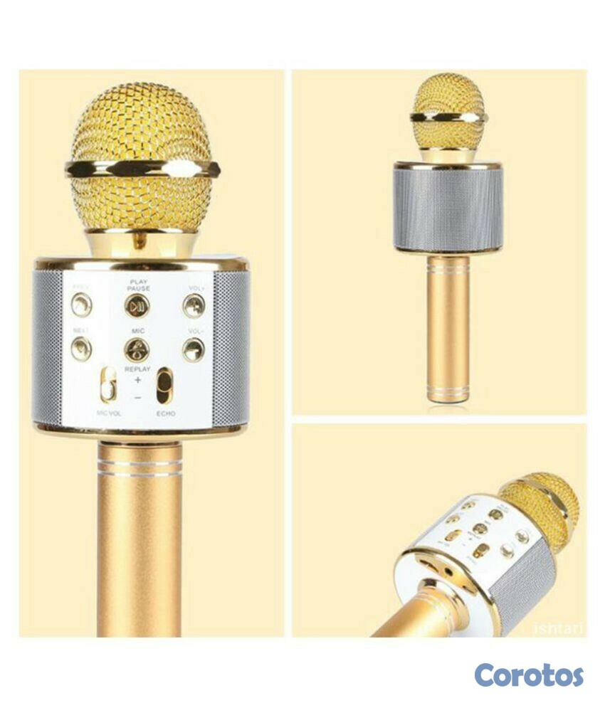 otros electronicos - Microfono Inalambrico Bluetooth Karaoke con Bocina Recargable Inhalambrico 2