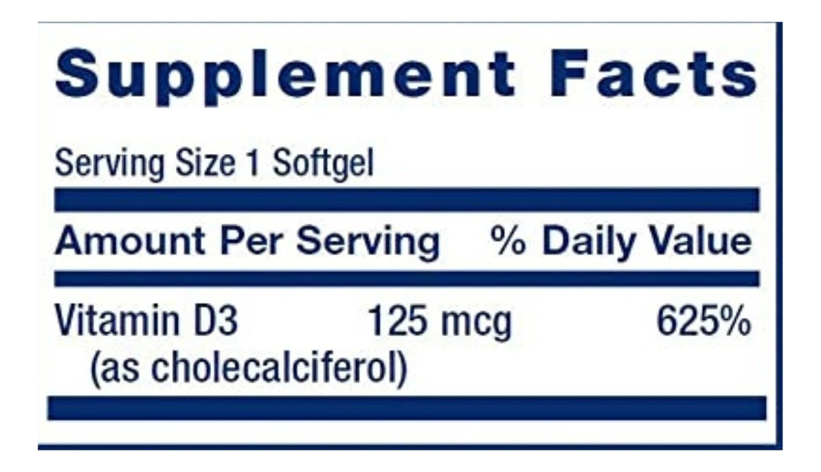 Salud y Equipamiento Médico - Vitamina D3 5000iu Life Extension 1