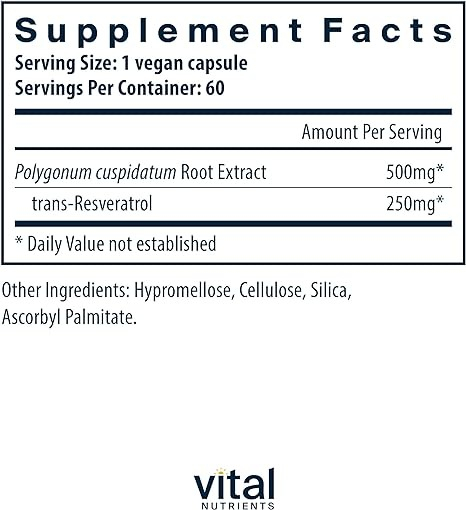 Salud y Equipamiento Médico - Resveratrol 250mg - 60 Capsulas 1