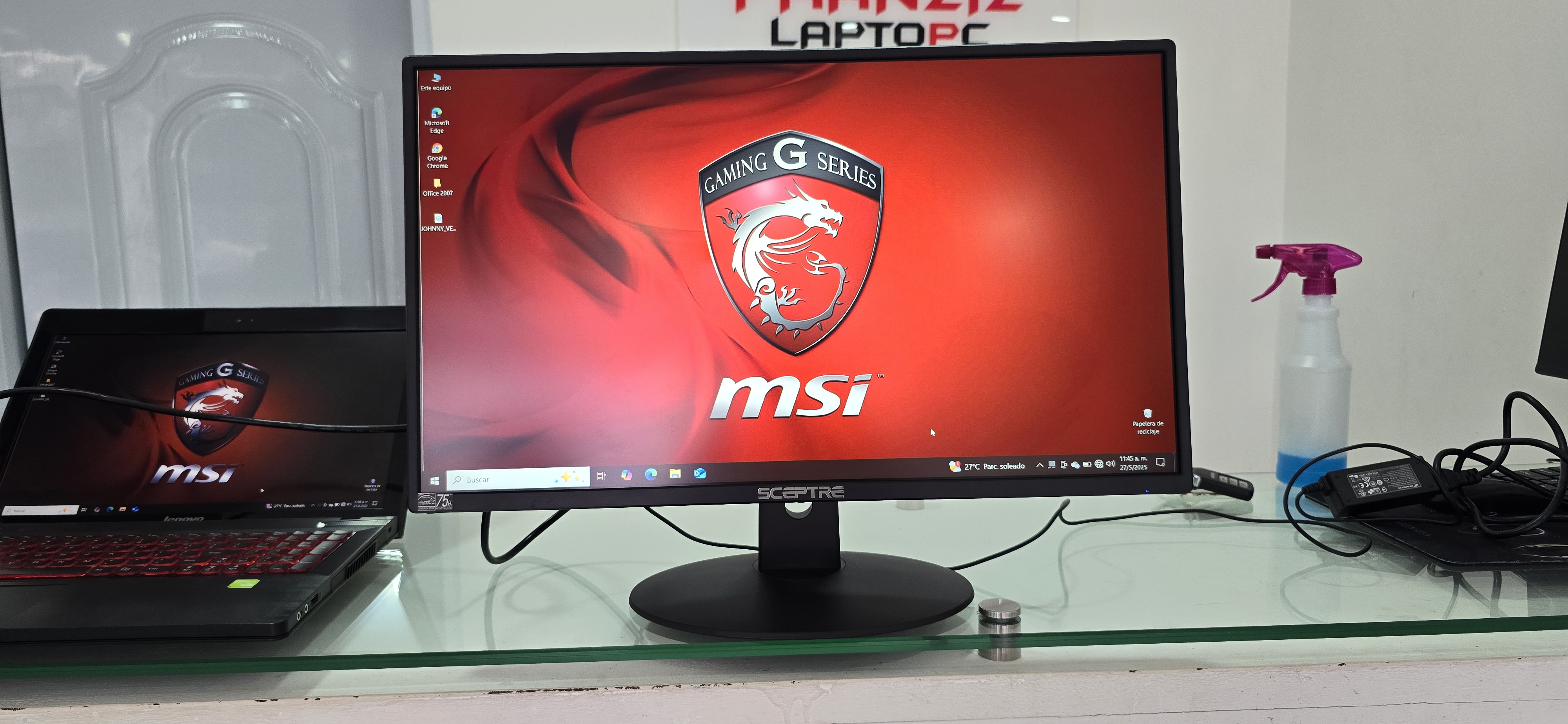 computadoras y laptops - Monitor Sceptre Sin Bordes 24 Pulgadas dos hdmi  0