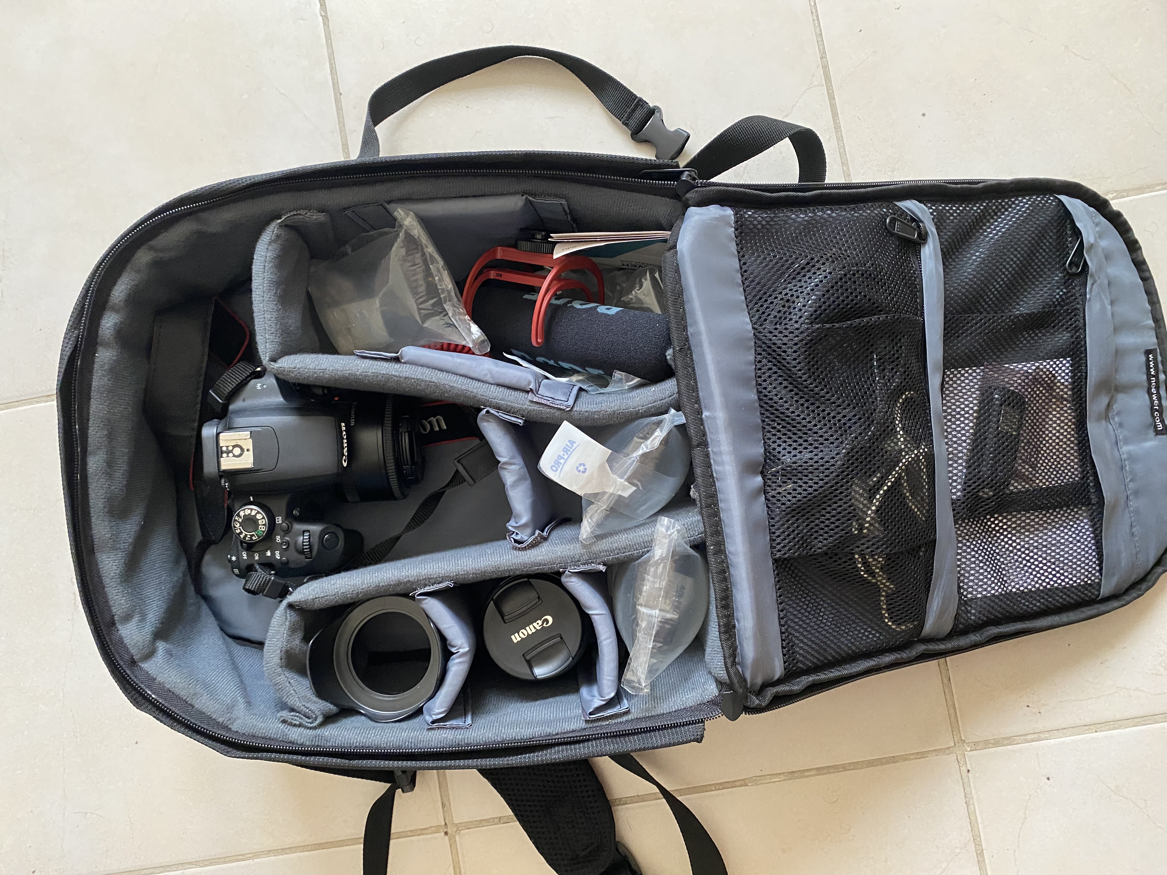 camaras y audio - $30,000 - CANON 800D + 2 lentes + micro + mochila 7