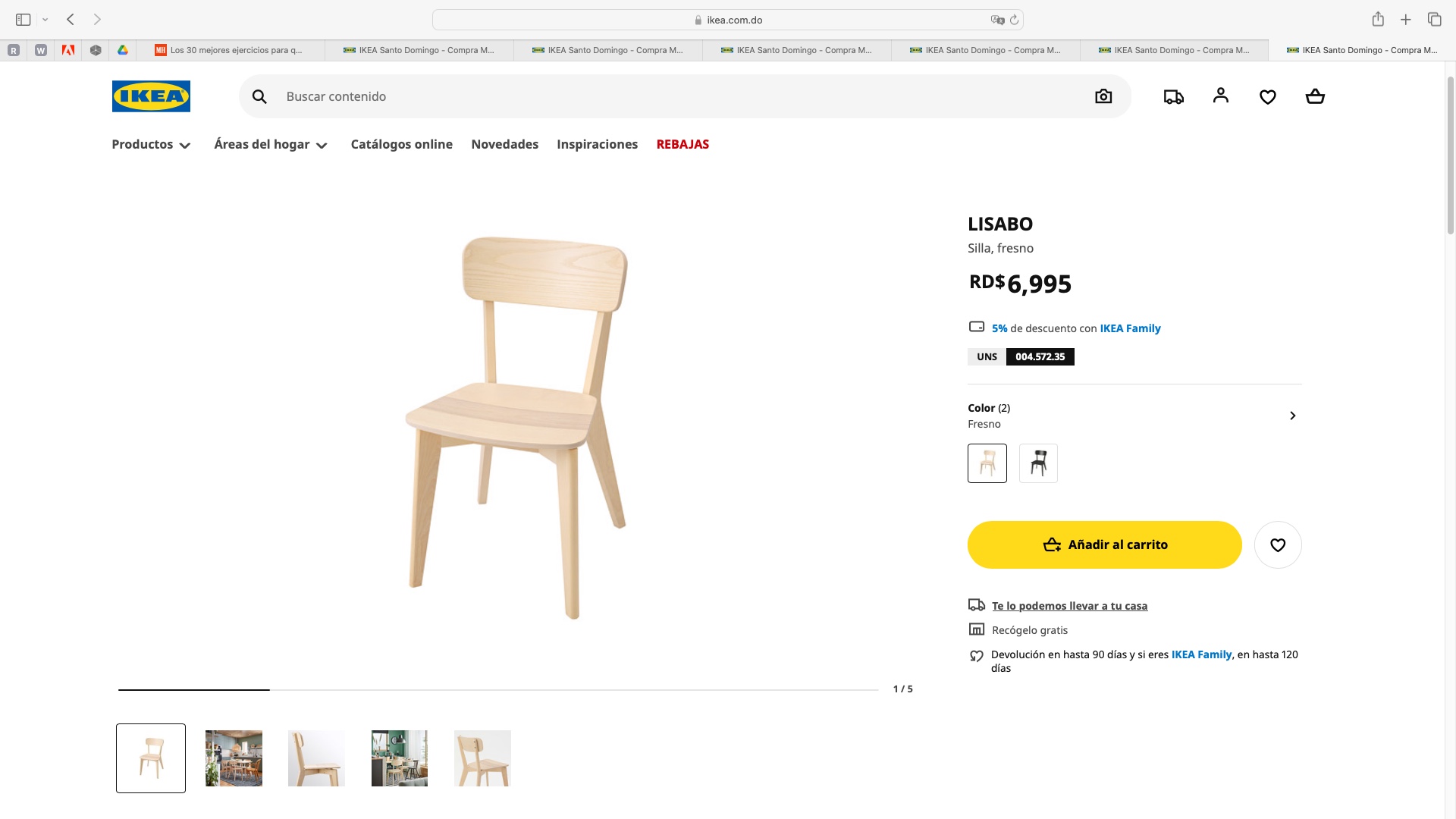 decoración y accesorios - Comedor de 8 sillas ikea 10/10. 1