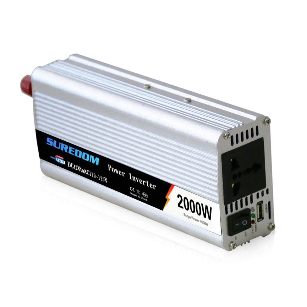 equipos profesionales - Inversor de corriente portátil cargador de carro power inverter 2000W 110V 8
