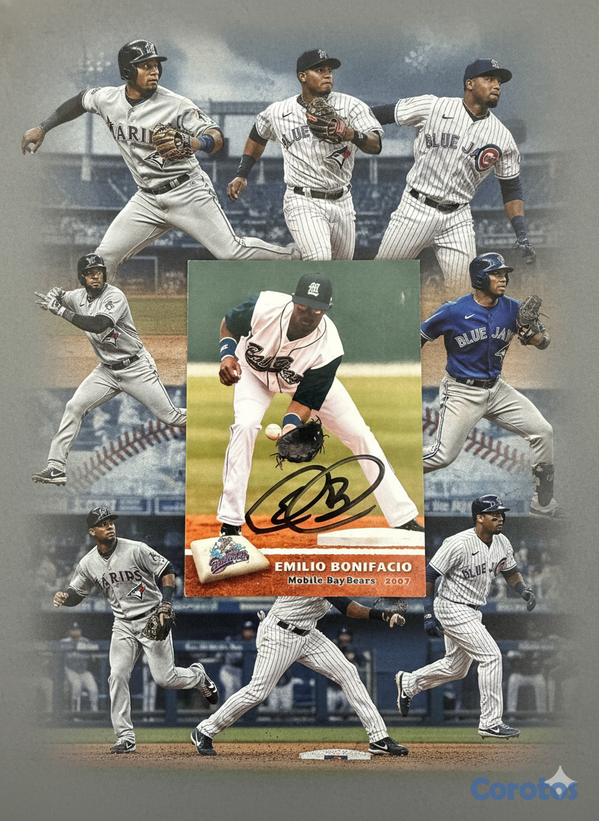 Artículos Deportivos - Emilio Bonifacio-Tarjeta de Prospecto Autografiada 1