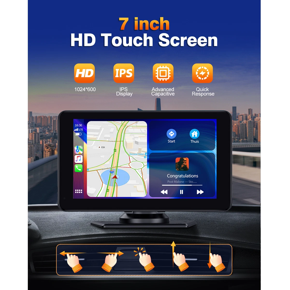 accesorios para electronica - Pantalla inalámbrica portátil para moto o auto 1