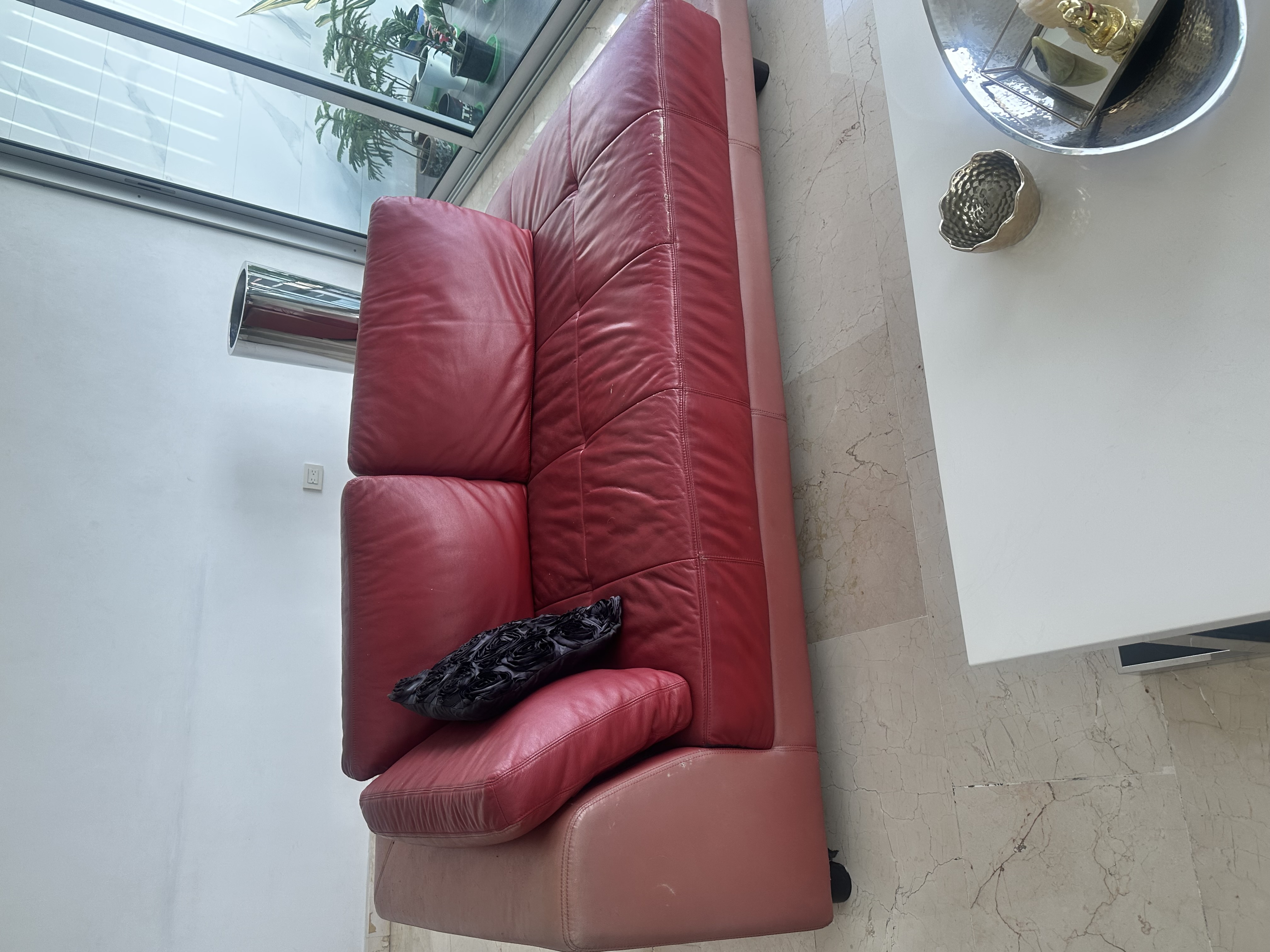 muebles y colchones - Juego muebles rojo pie  1
