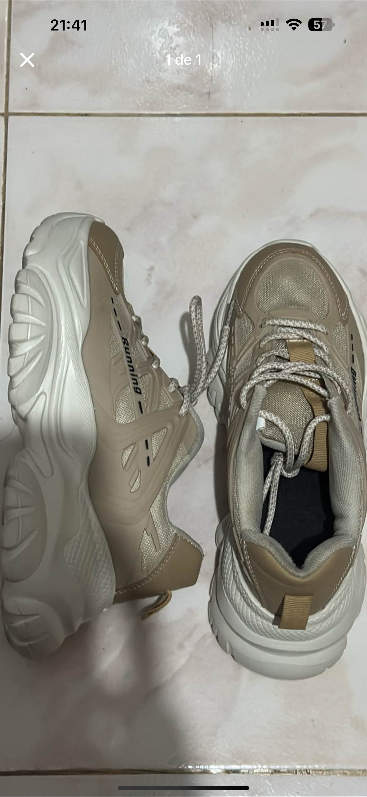 zapatos unisex - vendo tenis beige fashion  0