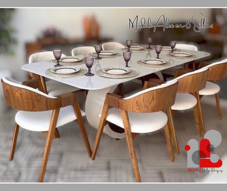 muebles y colchones - Juego de Comedor Alturo en caoba brasileña 
Comedor estilo europeo de 6 /sillas  3