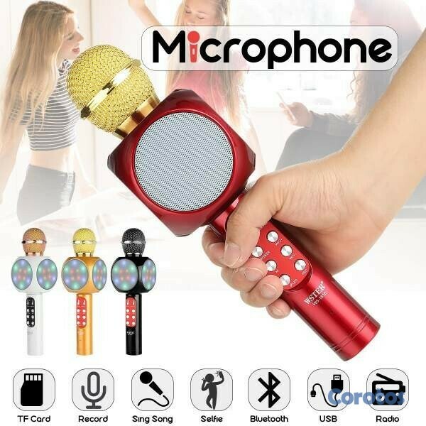 otros electronicos - Microfono Inalambrico Bluetooth Karaoke con Bocina Recargable Inhalambrico 3