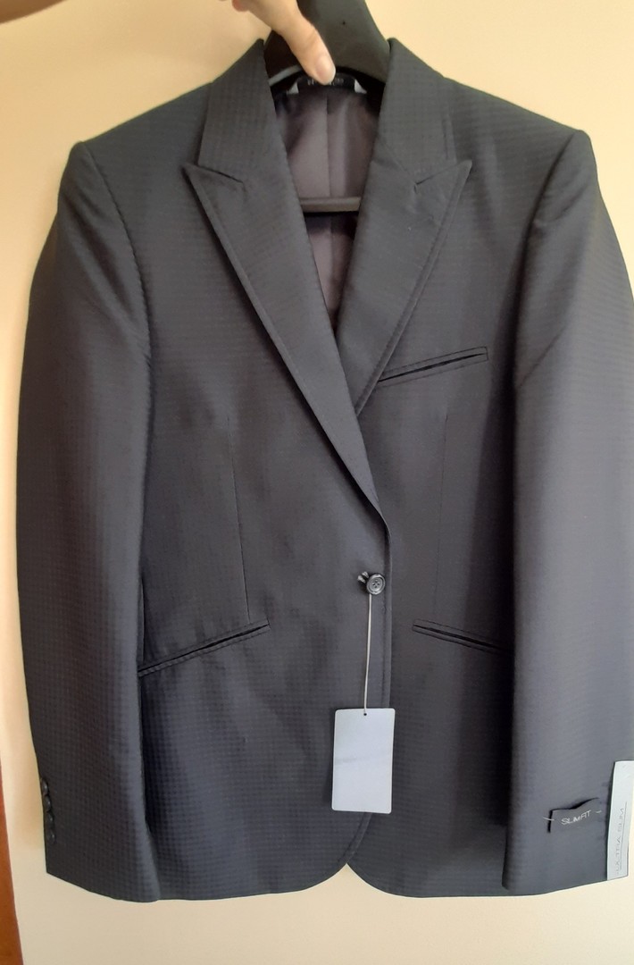 ropa para hombre - Traje Gris oscuro - Nuevo Talla 32R
