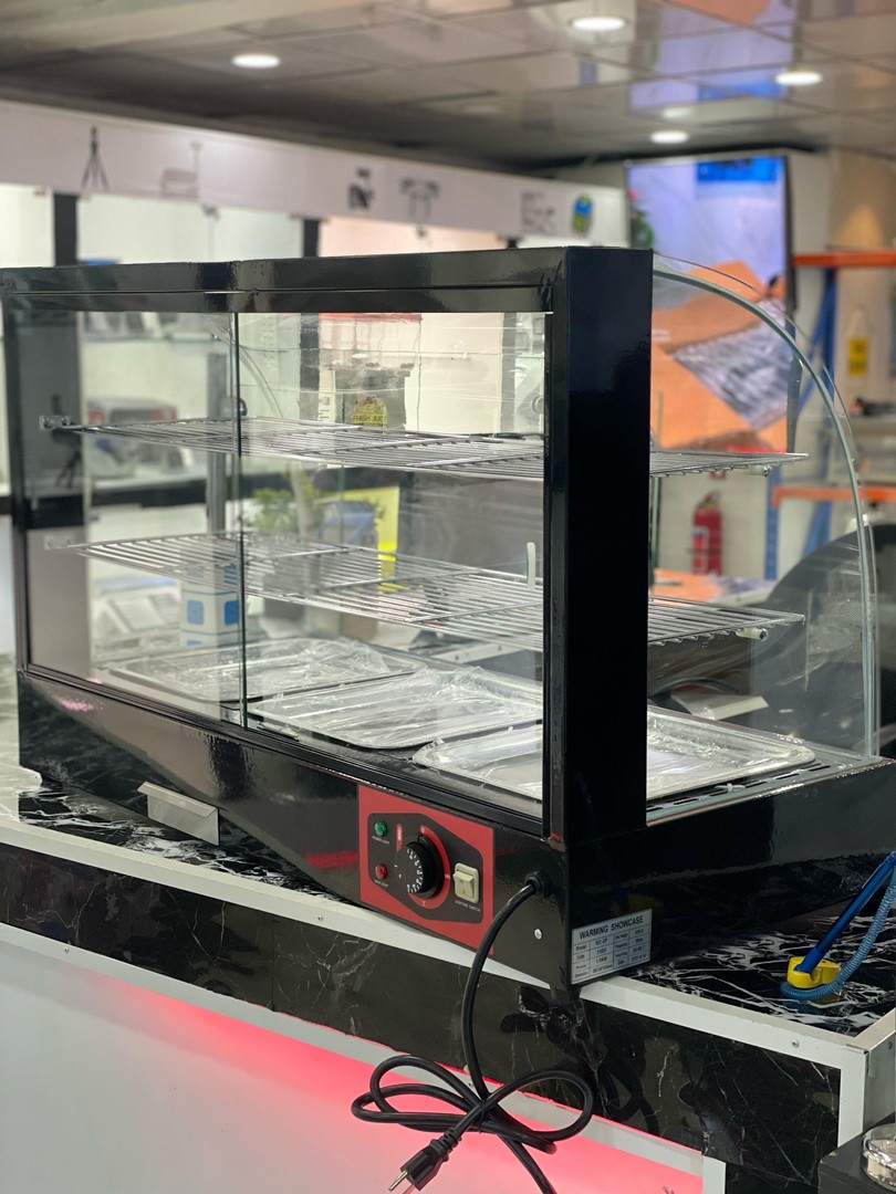 equipos profesionales - Vitrina exhibidora mostrador caliente de comida de 3 niveles 36 pulgadas 4