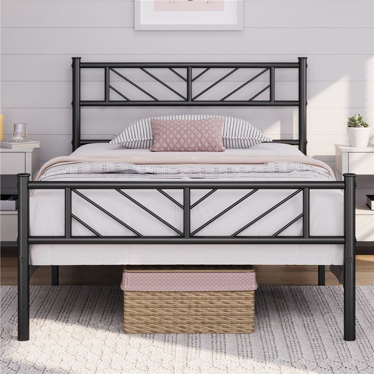 muebles y colchones - base de cama en metal 0