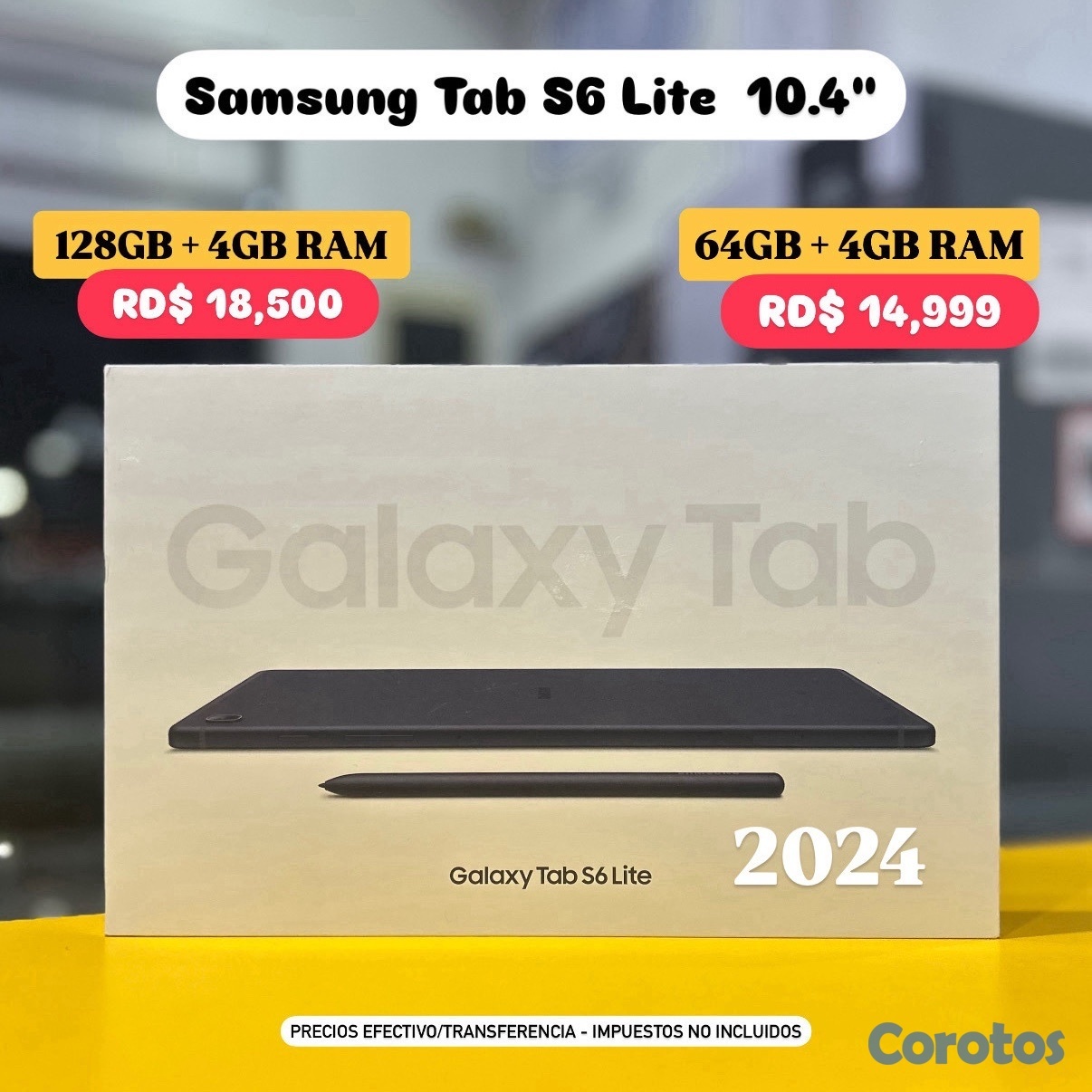 celulares y tabletas - Samsung tab s6 lite 64/4 128/4 10.4" 2024 Sellada