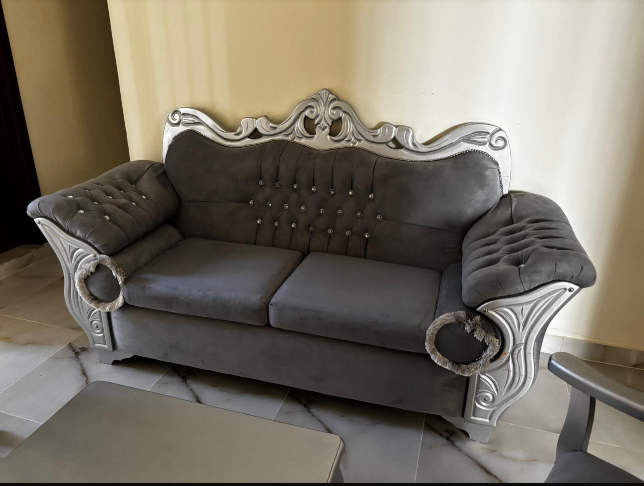 muebles y colchones - juego de mueble en caoba 