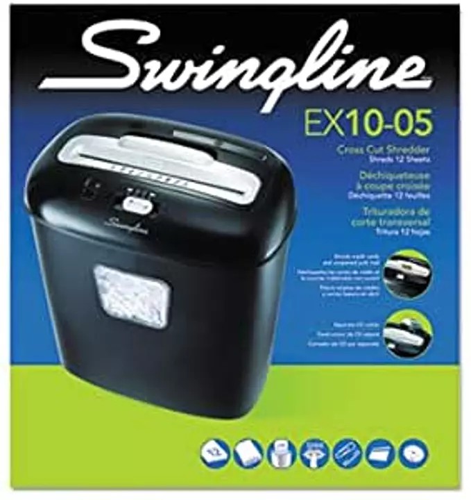computadoras y laptops - TRITURADORA DE PAPEL SWINGLINE EX10-05, CAPACIDAD DE CORTE MANUAL 10 HOJAS  4