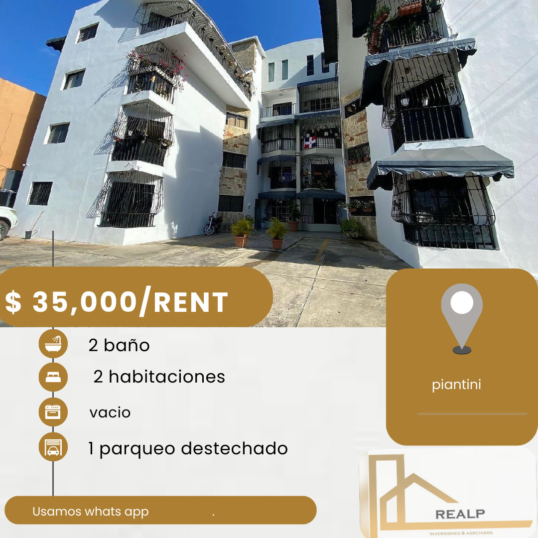 apartamentos - hermoso apartamento en buena zona piatini 