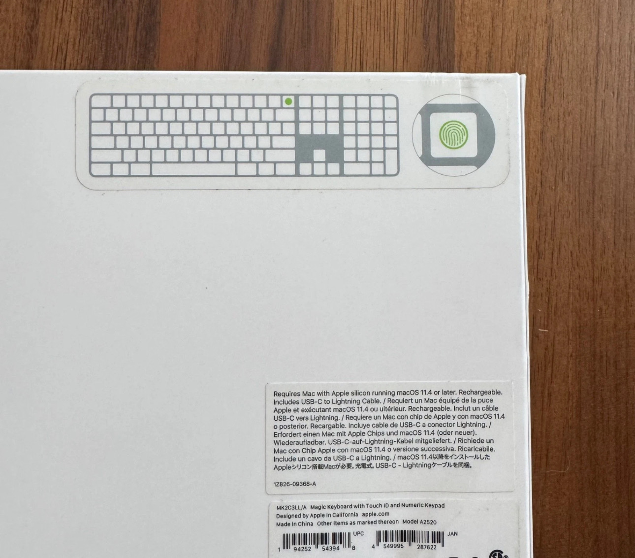 computadoras y laptops - Magic Keyboard con Touch ID y teclado numérico nuevos sellados  2