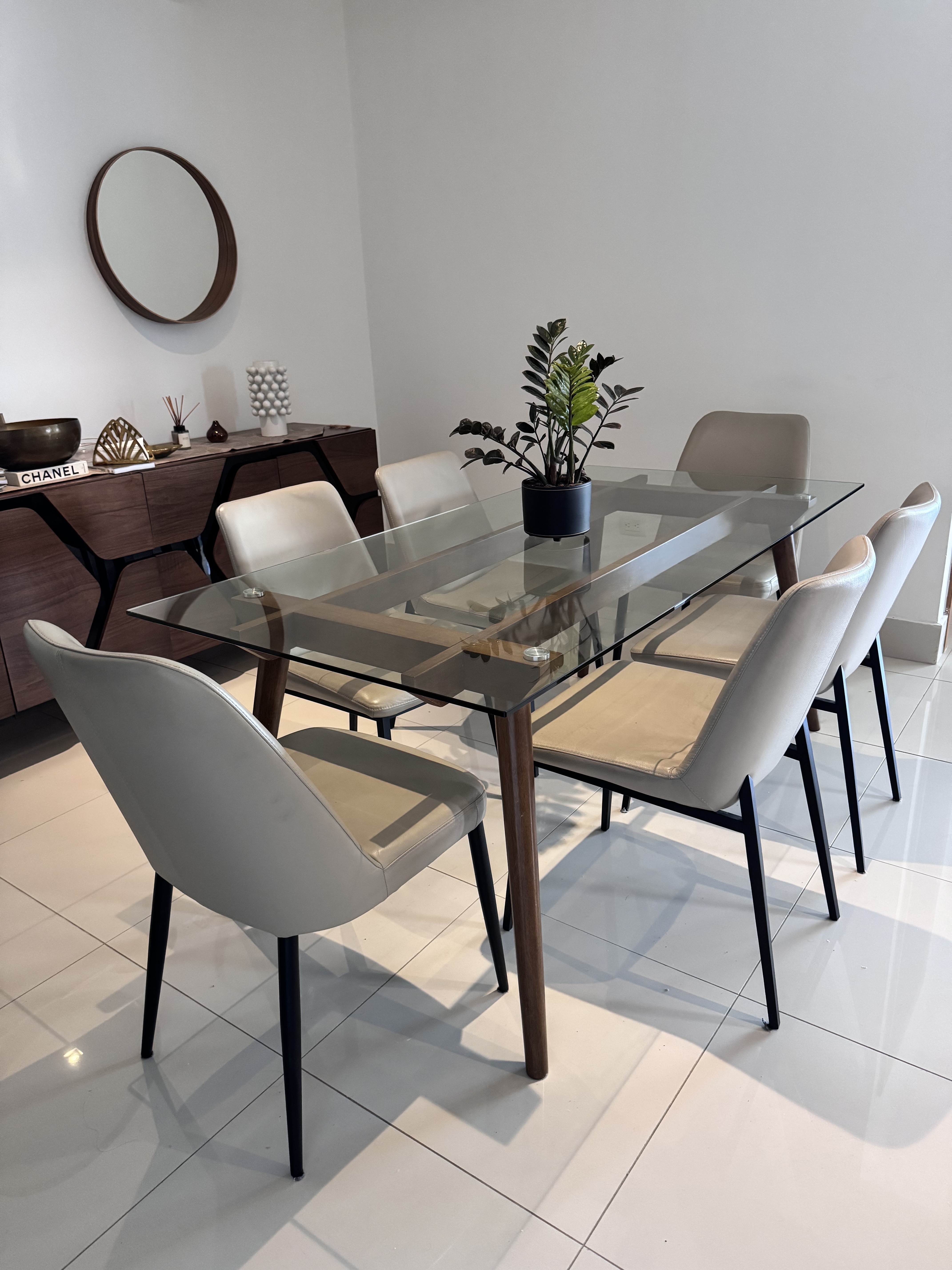 muebles y colchones - Comedor rectangular elegante y moderno