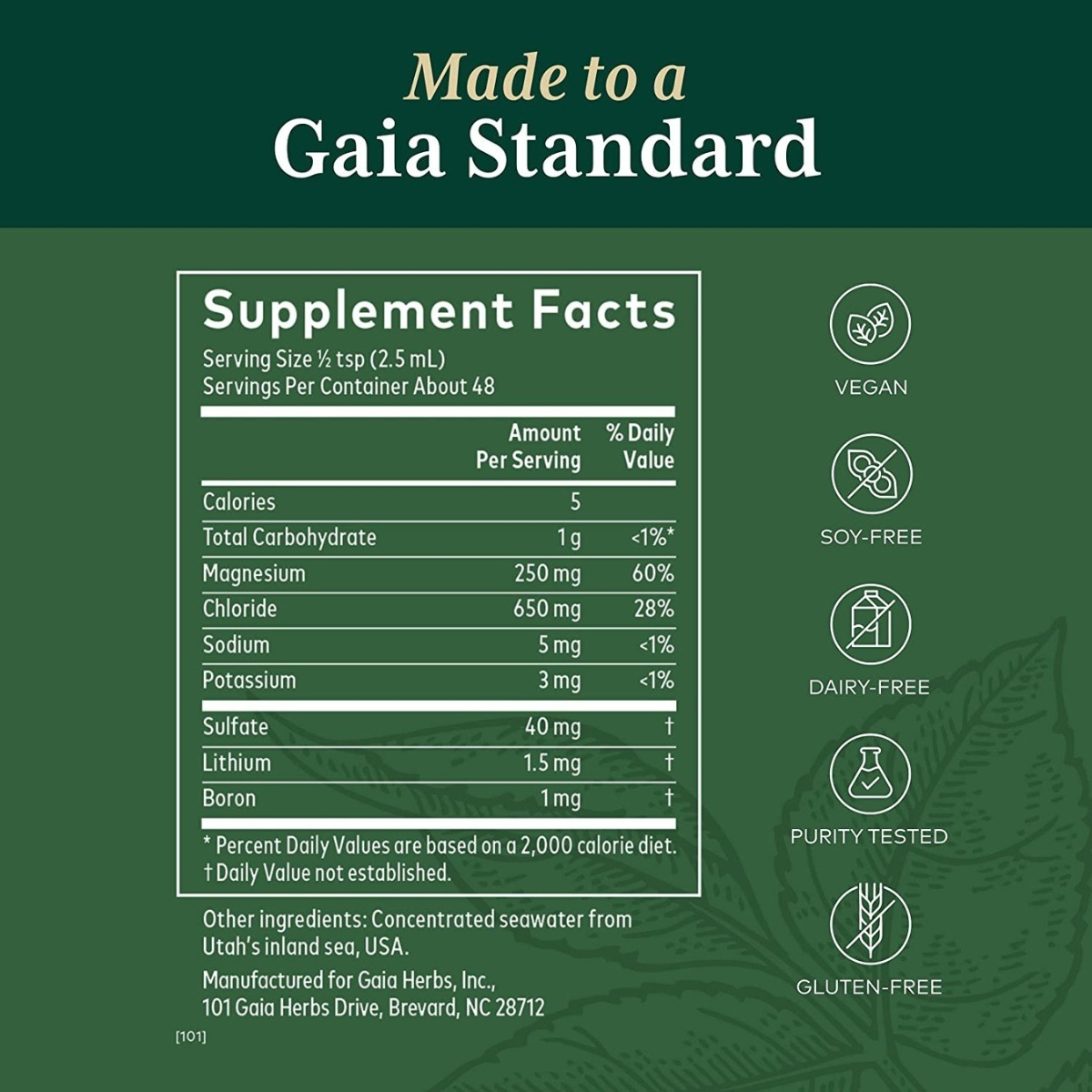 Salud y Equipamiento Médico - Magnesio Gotas 250mg Gaia Herbs - Ml 1
