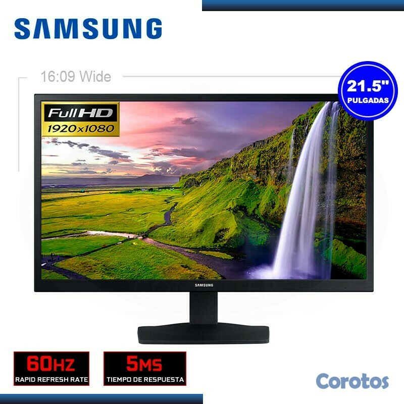 computadoras y laptops - Monitor profesional de 22 pulgadas con panel VA,Una vista más amplia, clara 