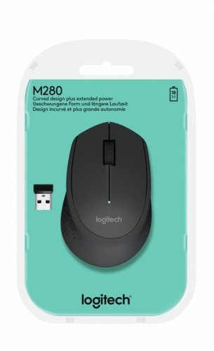 computadoras y laptops - MOUSE LOGITECH M280 INALAMBRICO OPTICO, RECEPTOR USB, NEGRO, ERGONOMICO. 0