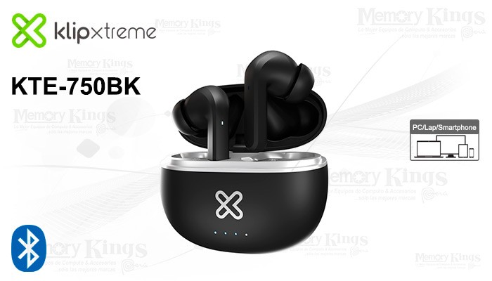 computadoras y laptops - AUDIFONO CON MICROFONO KLIPX EDGEBUDS PRO, BLUETOOTH 5.0, 6.5 HORAS DE REPRODUCC