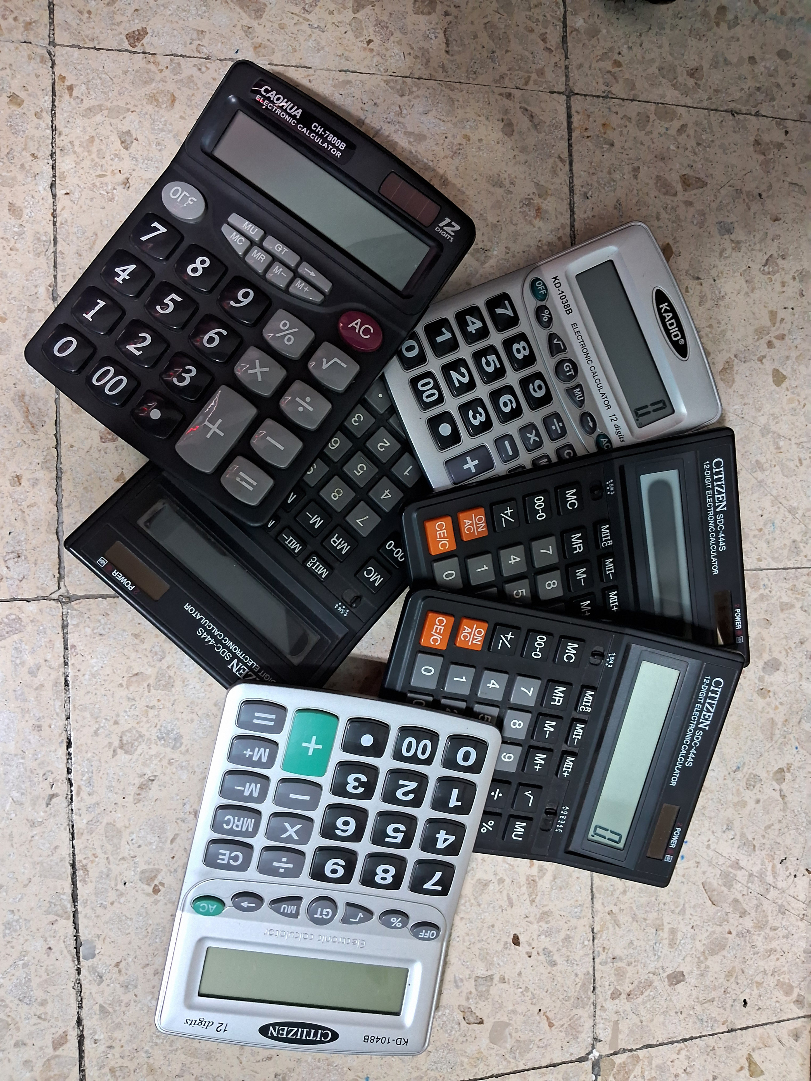 articulos de oficina - SUMADORAS LOTE DE 6 0