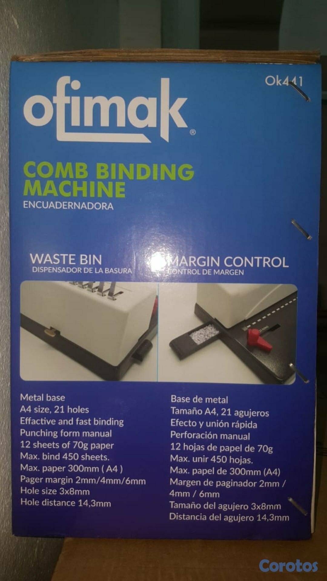 impresoras y scanners - ENCUADERNADORA ESPIRAL TRADICIONAL CUADRADO 12 HOLAS A LA VEZ 5