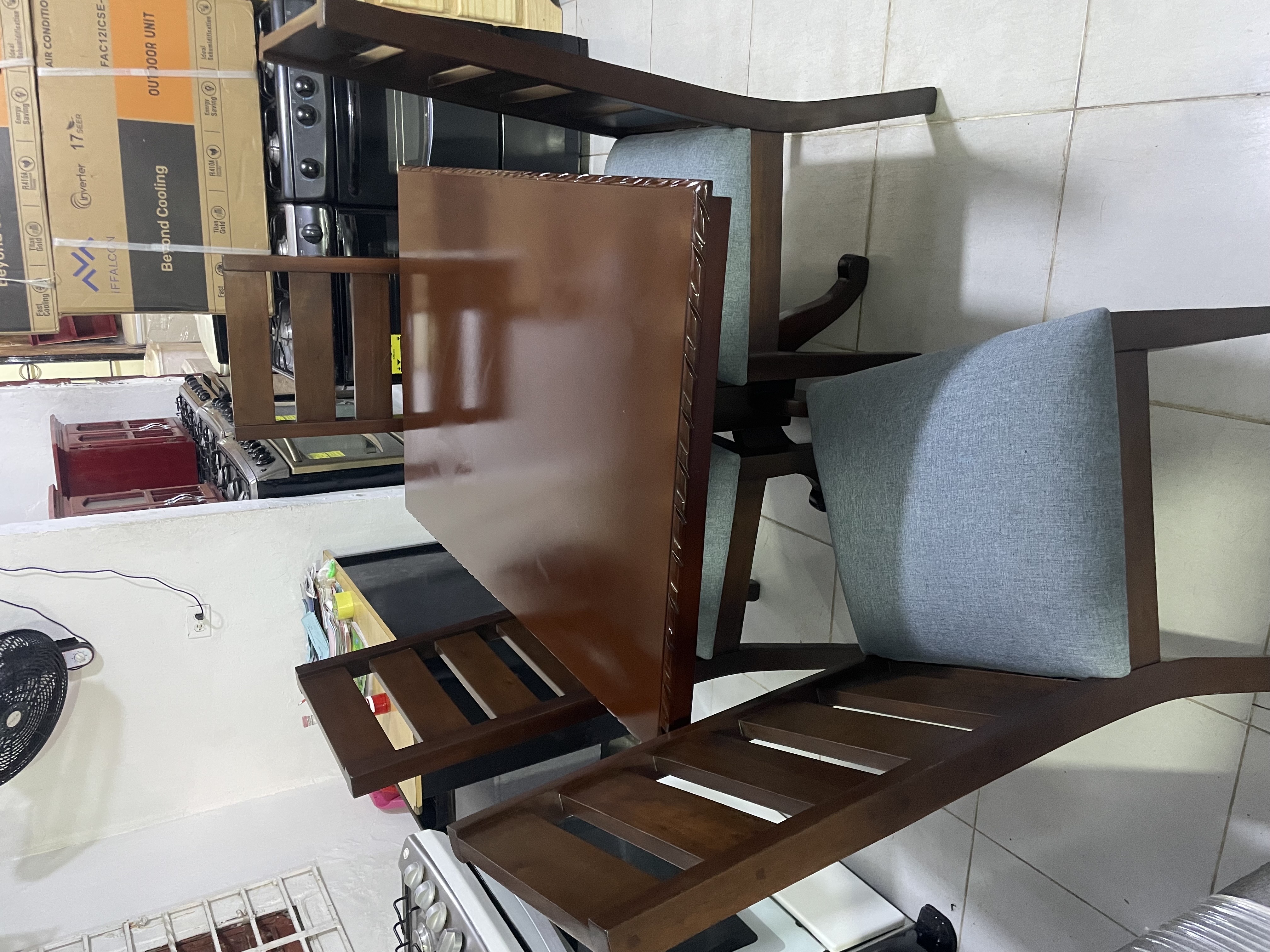 muebles y colchones - Juego de comedor 4 sillas elaborado en caoba Criollas con garantías 4