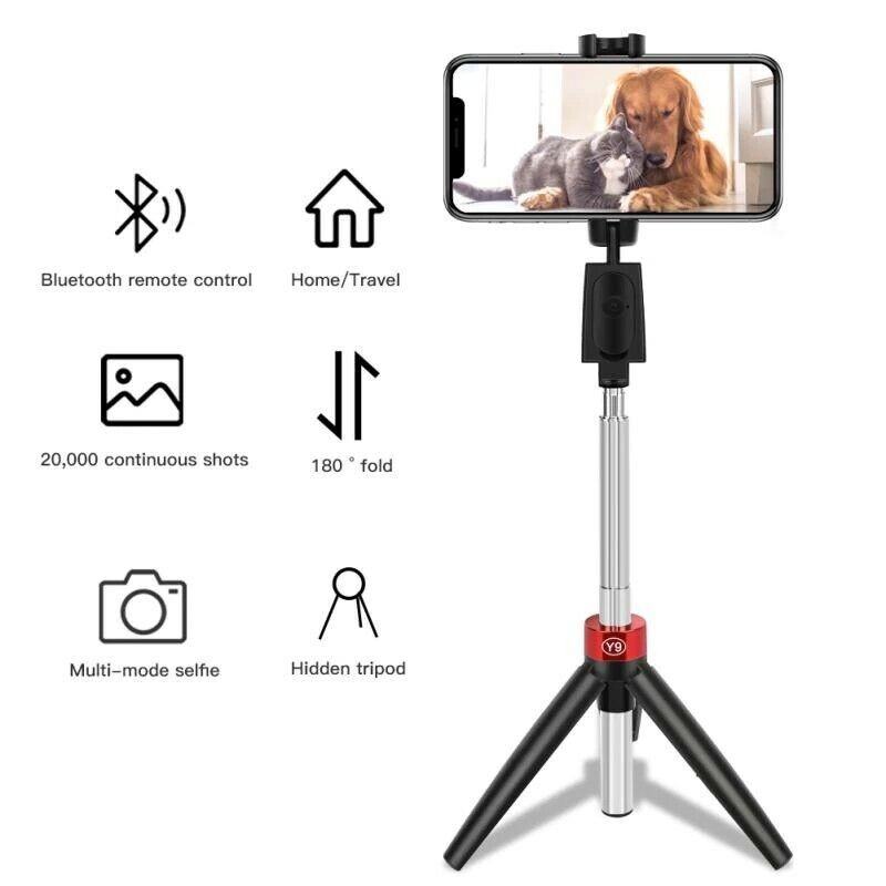 accesorios para electronica - Selfie Stick 3 en 1 Inalámbrico Bluetooth Trípode plegable Monopod PALO SELFIE 5