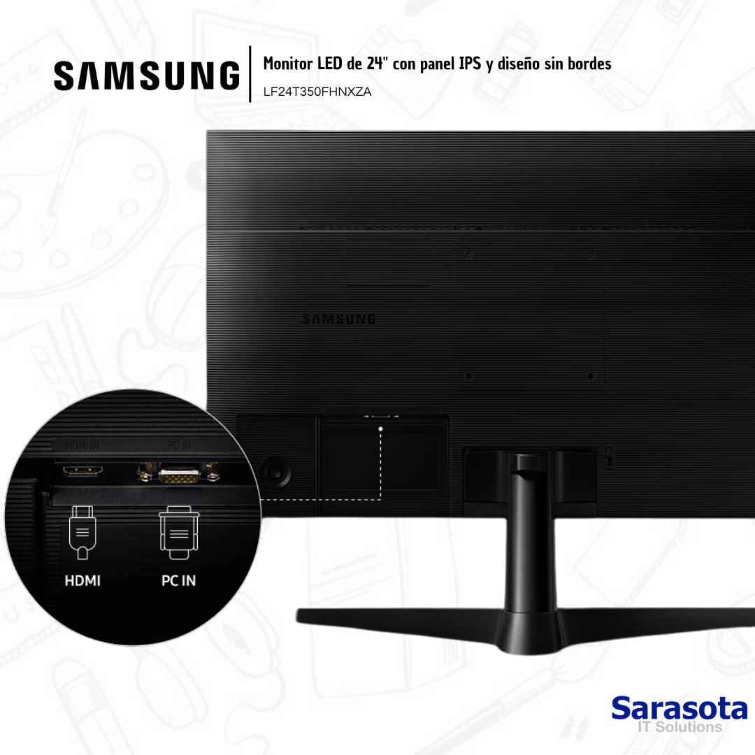 computadoras y laptops - Monitor LED  de 24 con panel IPS y diseño sin bord 1