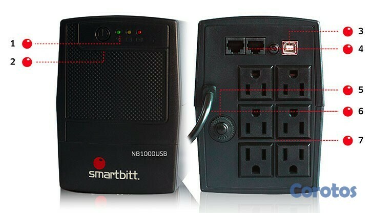 computadoras y laptops - UPS Smartbitt 1000VA/500W  TRABAJA CON PLANTA E INVERSOR