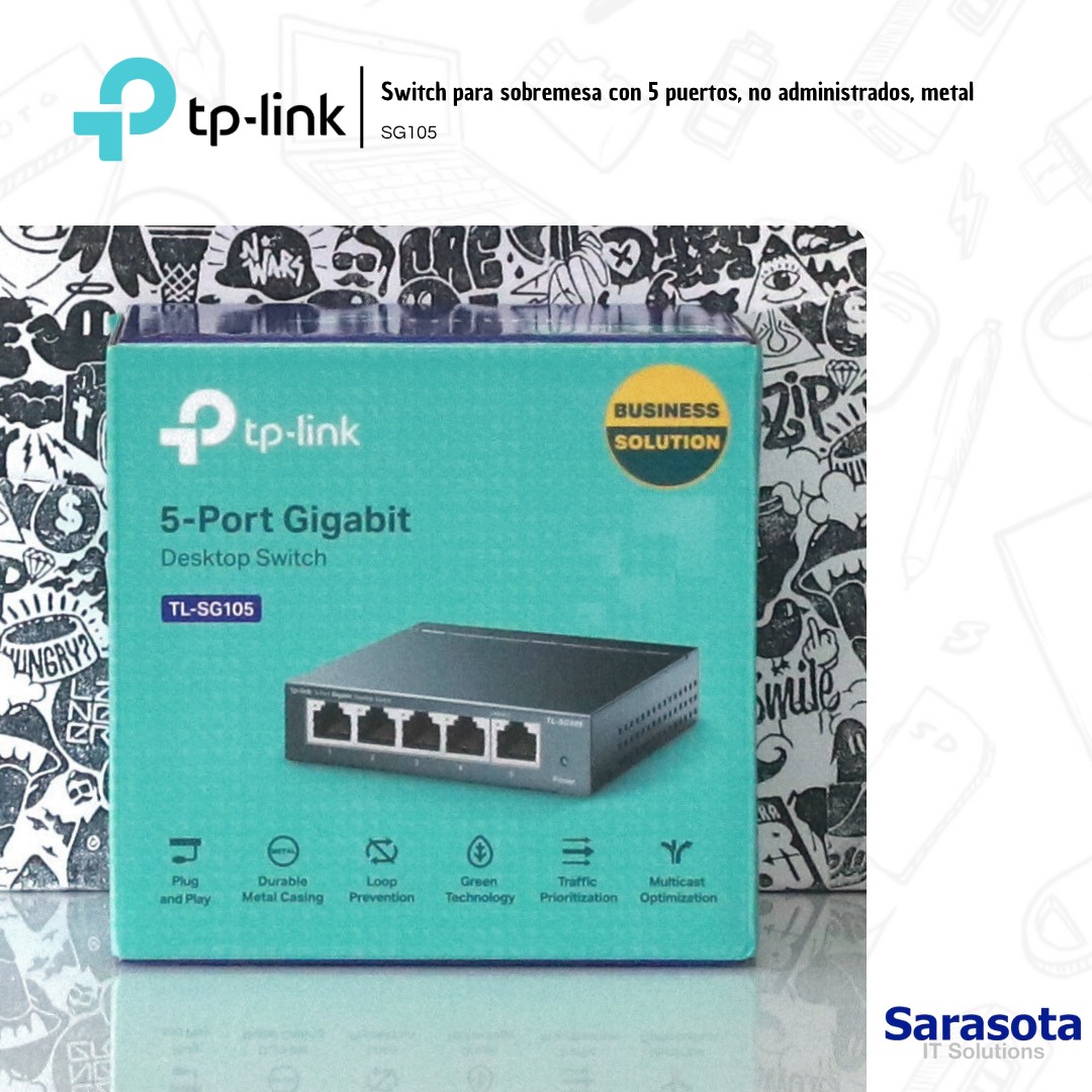 accesorios para electronica -  Tp-Link Switch Gigabit 5 puertos SG105