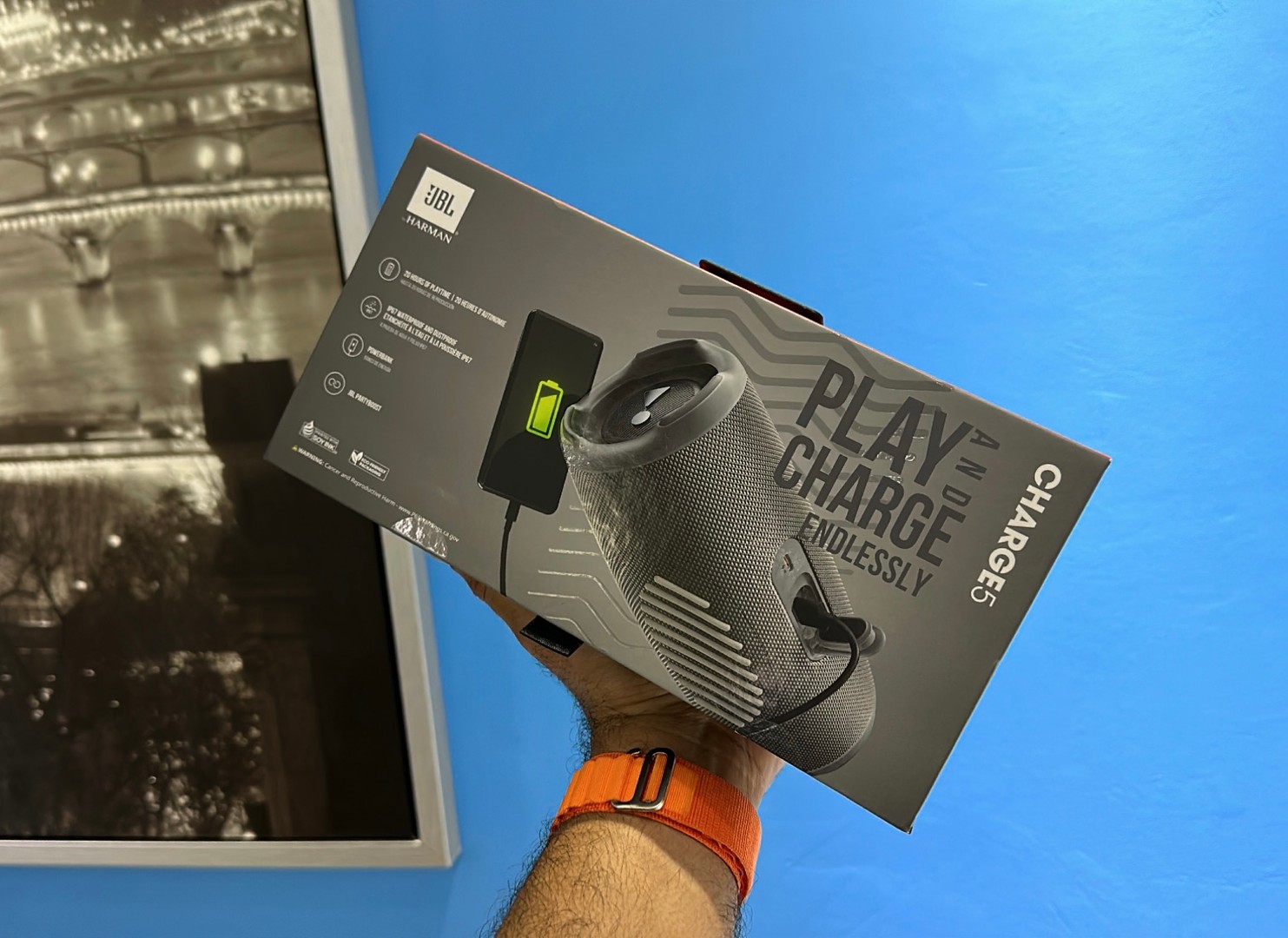 celulares y tabletas - Vendo Bocinas JBL CHARGE 5 Gray Nuevas Selladas, Originales , RD$ 10,995 NEG 1