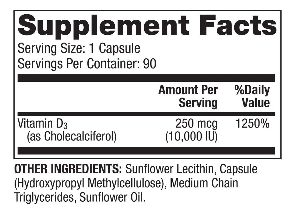 Salud y Equipamiento Médico - Vitamina D3 10000iu Dr. Mercola 1