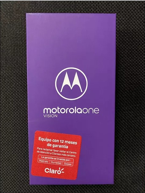 celulares y tabletas - Vendo Motorola One Vision de 128 GB, usado, con su caja y todos sus accesorios. 0