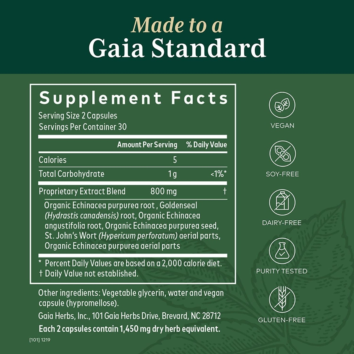 Salud y Equipamiento Médico - Equinacea 60 Cap Gaia Herbs - Unidad 1