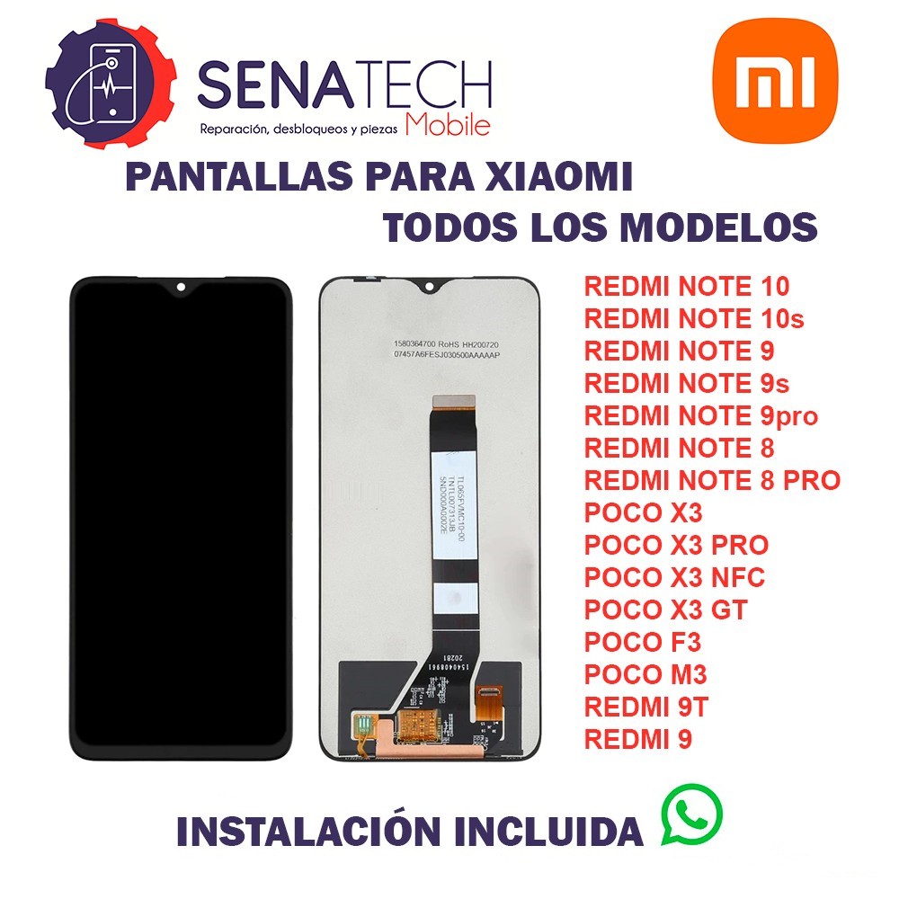 celulares y tabletas - PANTALLAS PARA XIAOMI TENEMOS TODOS LOS MODELOS 0