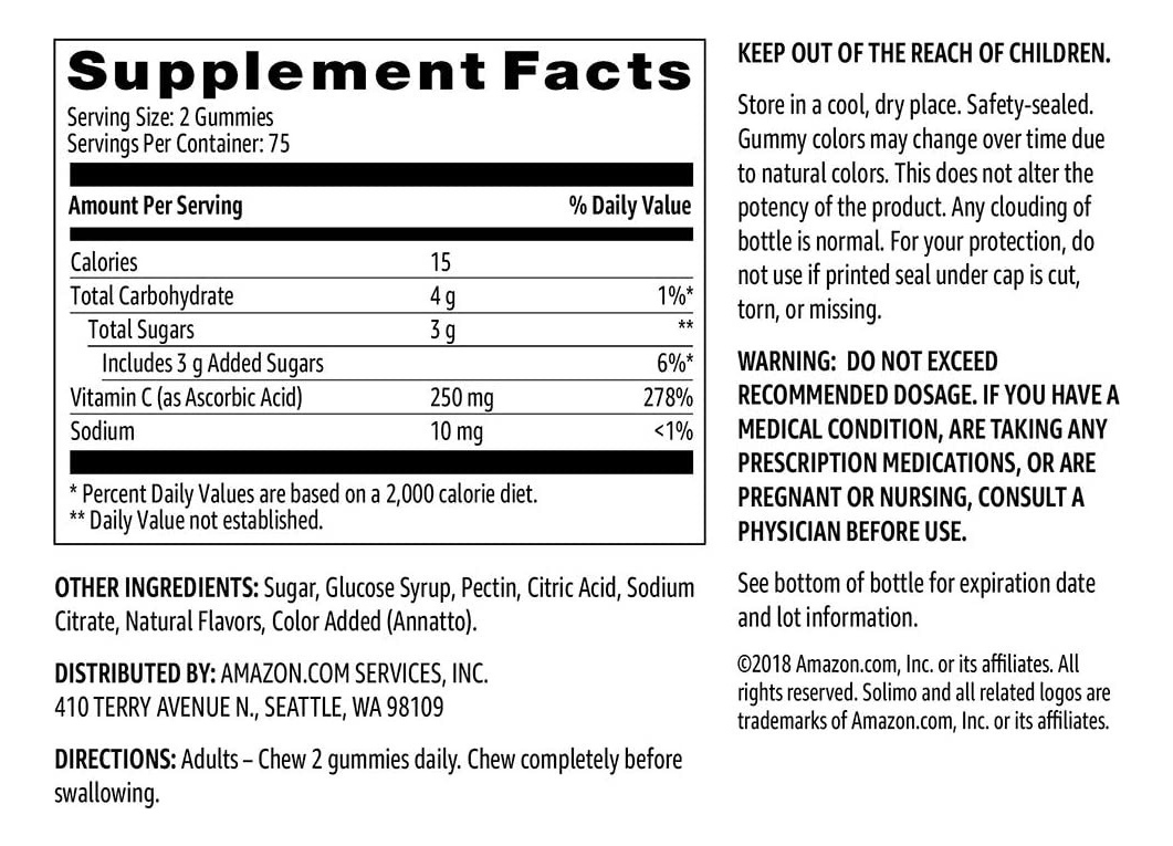 Salud y Equipamiento Médico - Vitamina C 250mg 150 Gum Solim - U - Unidad A $1049 1